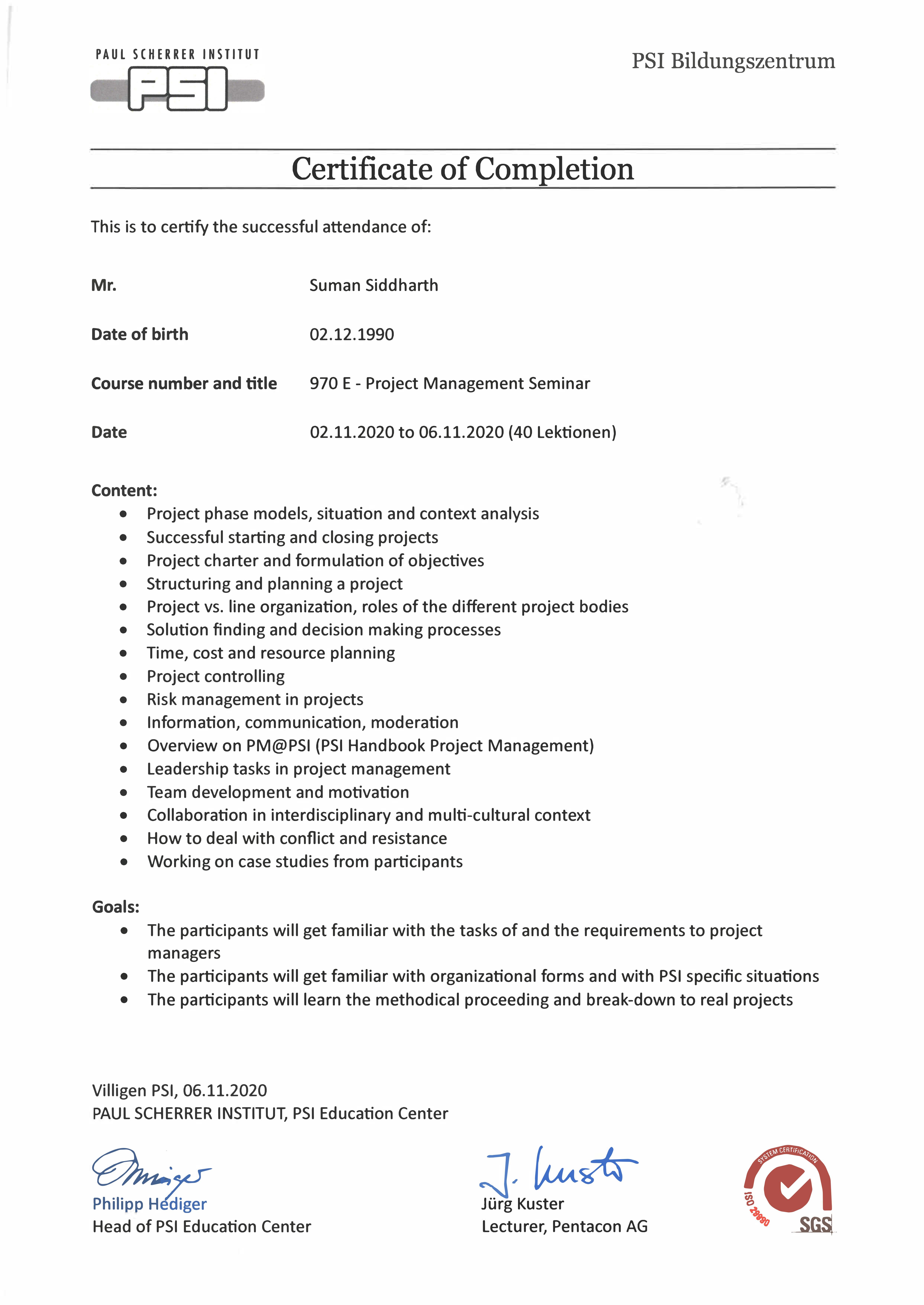 Project Management Training