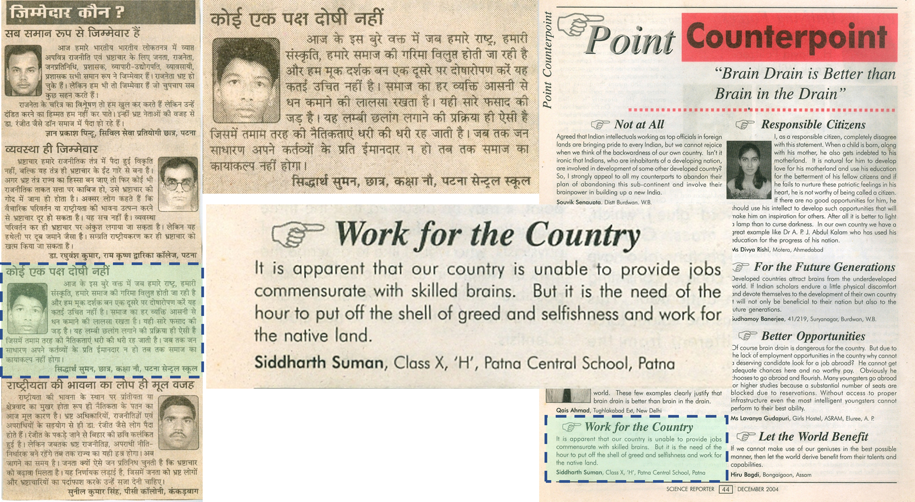 Opinion in newspaper